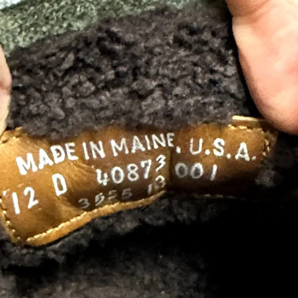 VGUC Rancourt & Co. Winter Boot Gray Leather Fleece Lined Made in Maine USA 12